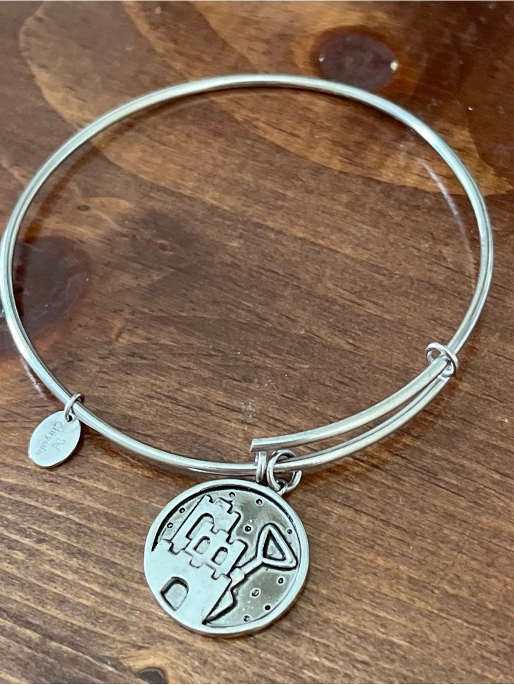 Chrysalis sandcastle Charm Bangle Bracelet